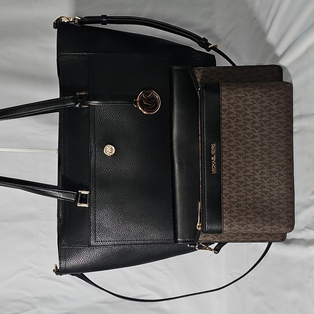 Michael Kors Maisie 3-in-1 Tote In Brown & Black